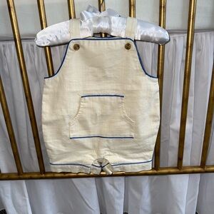 Janie and Jack Cream Bodysuit with Blue Accents